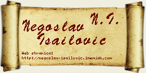 Negoslav Isailović vizit kartica